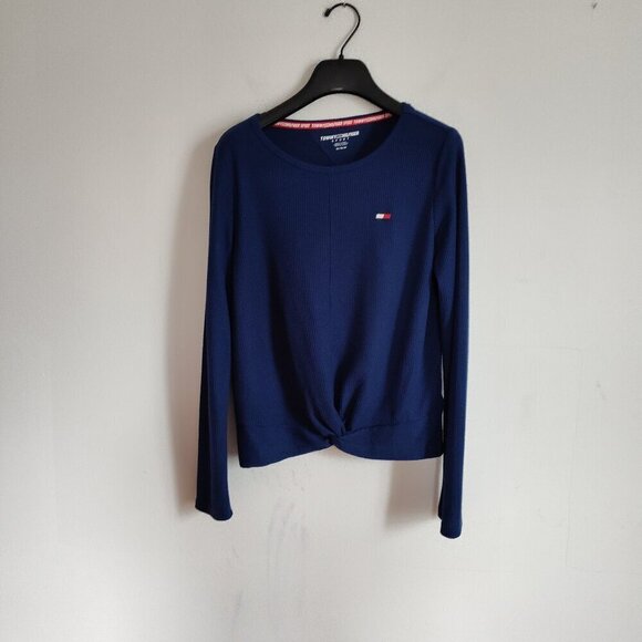 Ladies SZ M Tommy Hilfiger Blue Long-Sleeve Top - Picture 1 of 4